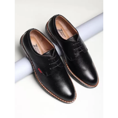 Genuine Synthetic Leather Office Brown Formal Shoes