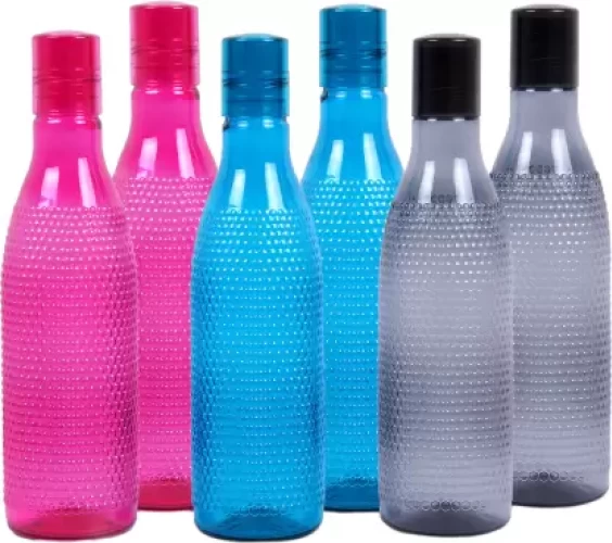 Designer Bubble water Bottle  (Pack of 6 Multicolor)