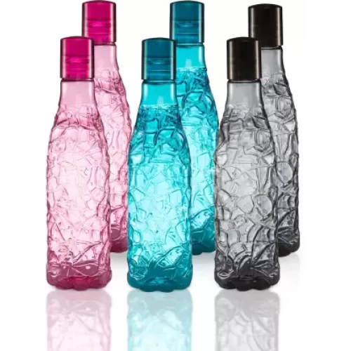 Designer Mosaic Bottle - 1000ml  (Pack of 6 Multicolor)