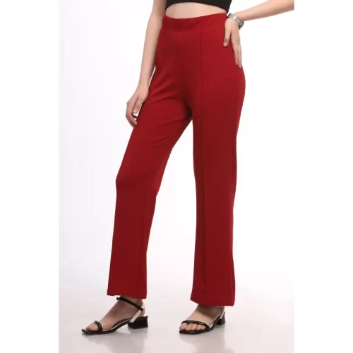 Women Regular Fit Lycra Blend Trousers