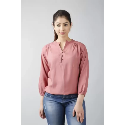 Casual Regular Sleeves Solid Women Top