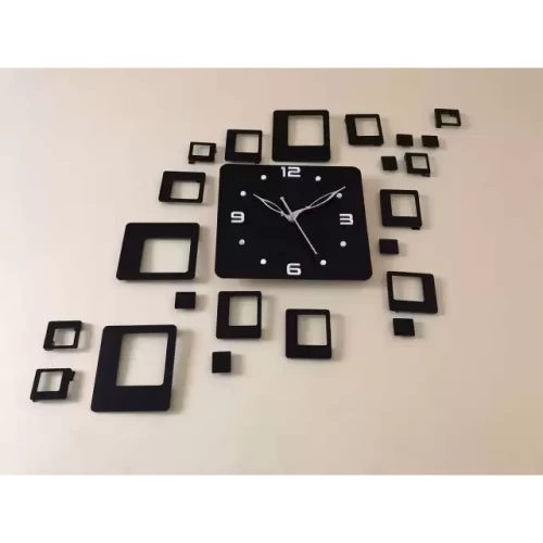 Analog Wall Clock (Multicolor, Without Glass)