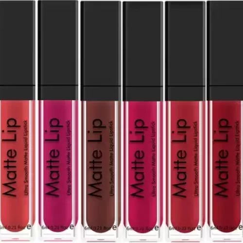 BLUSHIS Super Stay Sensational Forever Matte Liquid Lipsticks Combo of 6 pc  (Mu